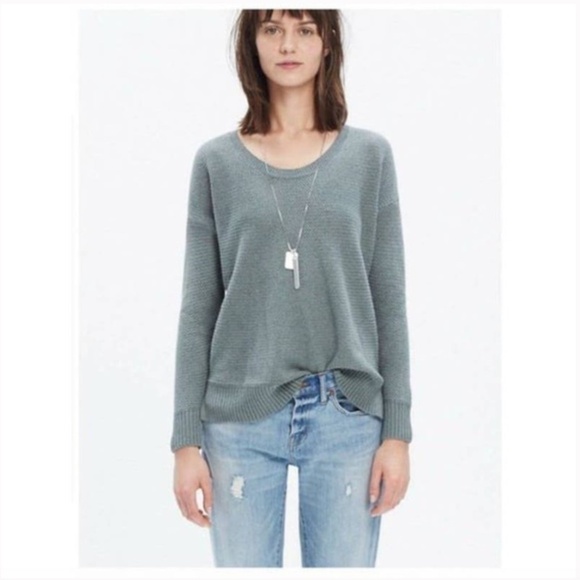 Madewell Chronicle Texture Pullover Sweater in pale green size XS - Picture 1 of 9